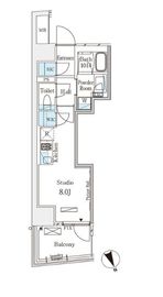 パークナードフィット南青山Vista 401 間取り図