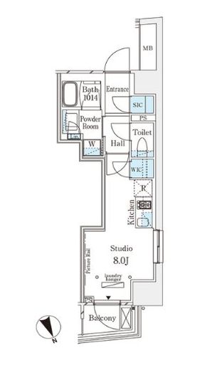 パークナードフィット南青山Vista 406 間取り図