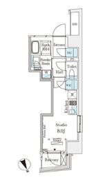 パークナードフィット南青山Vista 406 間取り図