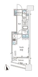 パークナードフィット南青山Vista 708 間取り図