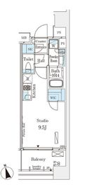 パークナードフィット南青山Vista 1010 間取り図