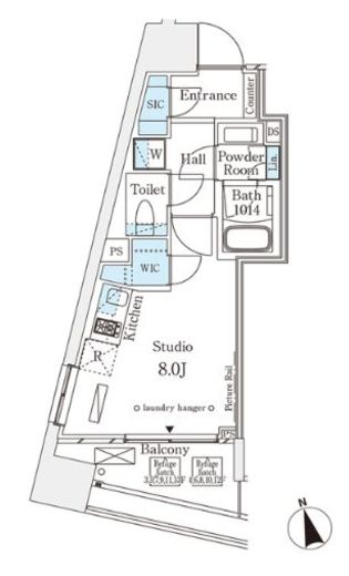 パークナードフィット南青山Vista 307 間取り図