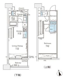 パークナードフィット南青山Vista 1502 間取り図