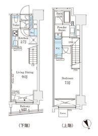 パークナードフィット南青山Vista 1404 間取り図