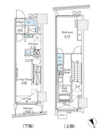 パークナードフィット南青山Vista 1402 間取り図