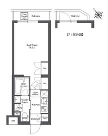 コンフォリア不動前 307 間取り図