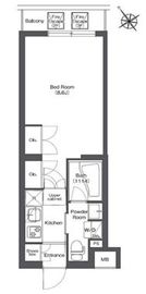 コンフォリア不動前 304 間取り図