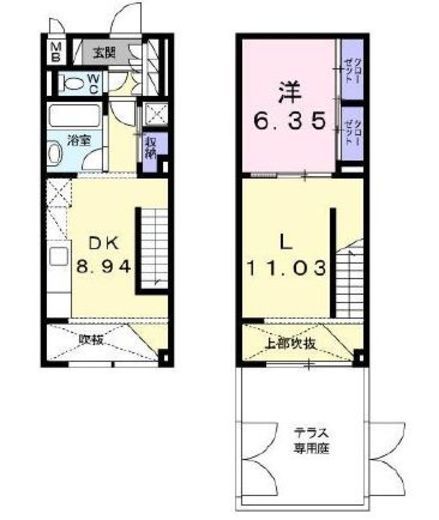 シュトラーレ四番町 102 間取り図