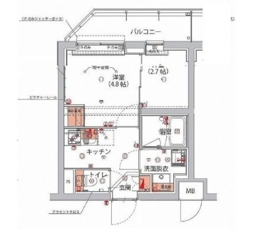 ハーモニーレジデンス神楽坂ヒルズthird 207 間取り図