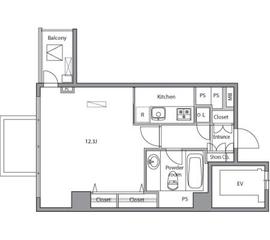 フレッシア永田町 601 間取り図