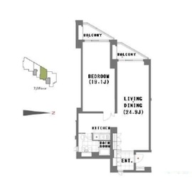 アークヒルズエグゼクティブタワー N811 間取り図