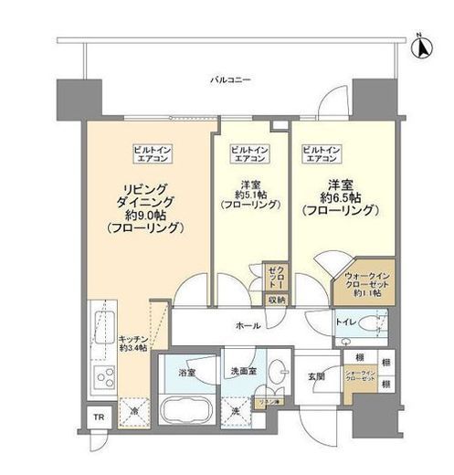 パークコート浜離宮ザ・タワー 33階 間取り図