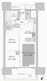シティタワー駒沢大学ステーションコート 18階 間取り図