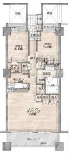 グランアルト豊洲 4階 間取り図