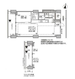 東雲キャナルコートCODAN 16-1111 間取り図