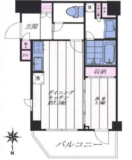 ダイナシティ高田馬場 6階 間取り図