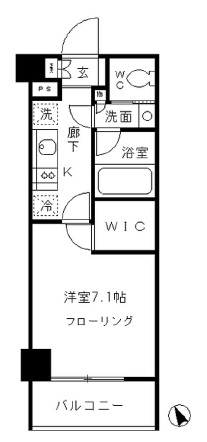 パークリュクス渋谷北参道mono 3階 間取り図
