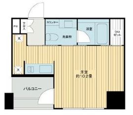 パークリュクス銀座8丁目mono 6階 間取り図