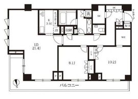 ブランズ六本木飯倉片町 4階 間取り図