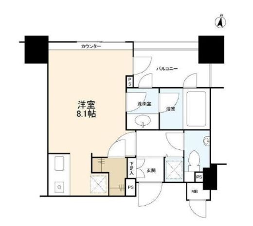 クオリア広尾 3階 間取り図