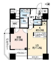 東陽町セントラルタワー 4階 間取り図