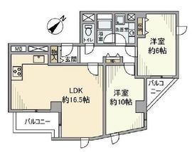 麻布パークハウス 5階 間取り図