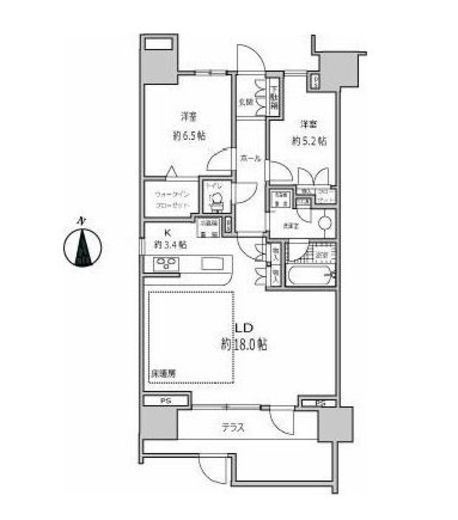 グランドメゾン品川シーサイドの杜 1階 間取り図