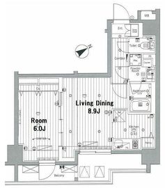 メイクスデザイン三軒茶屋 202 間取り図