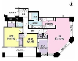 芝浦アイランド ケープタワー 43階 間取り図