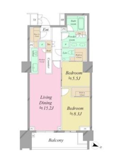 ザ・パークハウス渋谷南平台 4階 間取り図