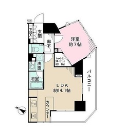 パークリュクス渋谷北参道mono 14階 間取り図