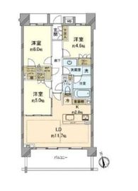 パークホームズ中野中央フォーシーズンズコート 4階 間取り図