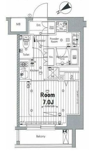 メイクスデザイン三軒茶屋 1105 間取り図