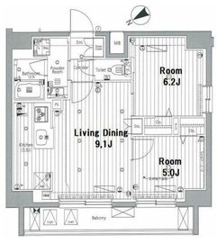 メイクスデザイン三軒茶屋 1303 間取り図