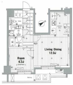 メイクスデザイン三軒茶屋 1402 間取り図