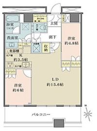 勝どきザ・タワー 25階 間取り図