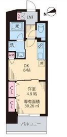 ルカナル門前仲町 204 間取り図