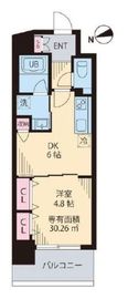 ルカナル門前仲町 804 間取り図
