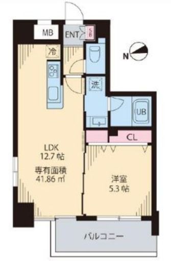 ルカナル門前仲町 905 間取り図