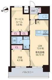 ルカナル門前仲町 202 間取り図