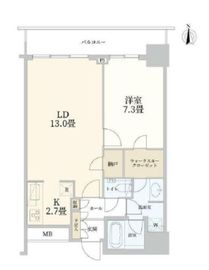 フェイバリッチタワー品川 30階 間取り図