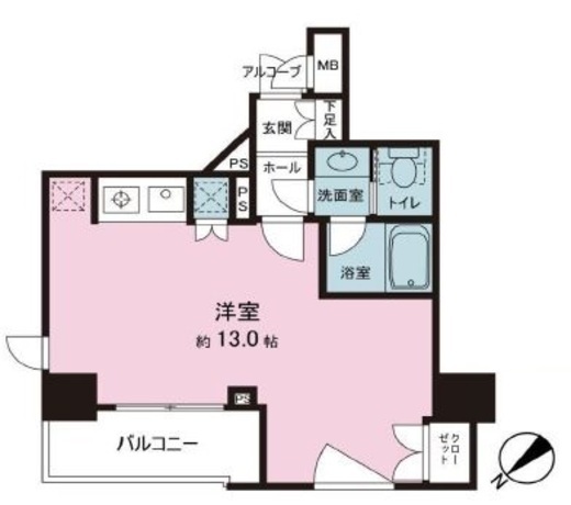 クオリア銀座 8階 間取り図
