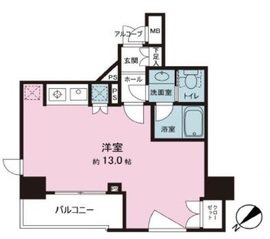 クオリア銀座 8階 間取り図