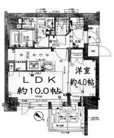 ジオ勝どき 4階 間取り図