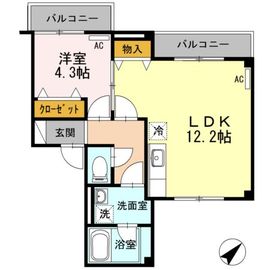 六本木スカイエ 402 間取り図
