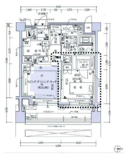 ジオ新宿百人町 6階 間取り図