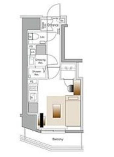 ザ・パークハビオ蒲田 1102 間取り図
