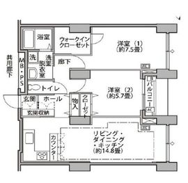 東雲キャナルコートCODAN 14-806 間取り図