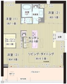 ガーデニエール砧ウエスト 406 間取り図