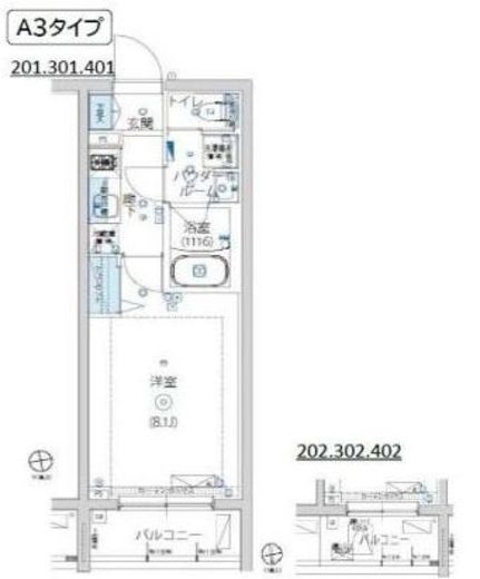 アルテシモブロス 402 間取り図